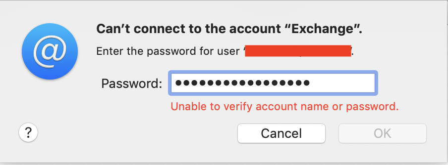 Apple Mail cannot connect