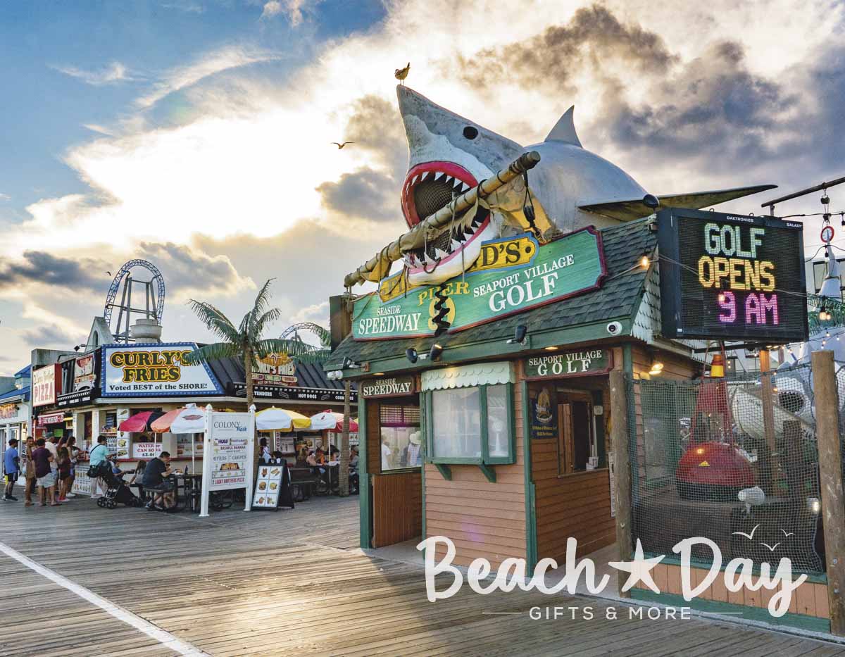 Giant shark at Pirate's Island Golf on the Ocean City NJ Boardwalk